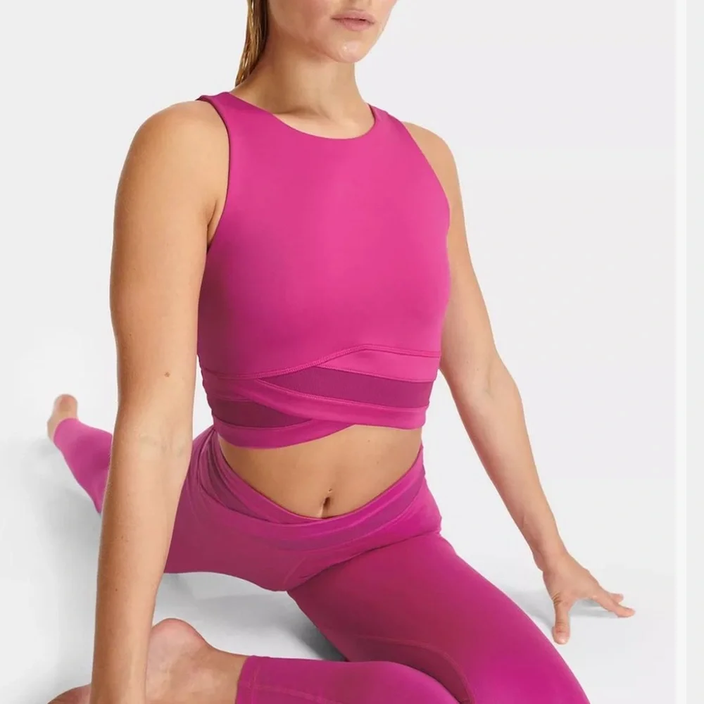 Sweaty Betty All Day Wrap Crop Top sz L NWOT - Picture 3 of 8